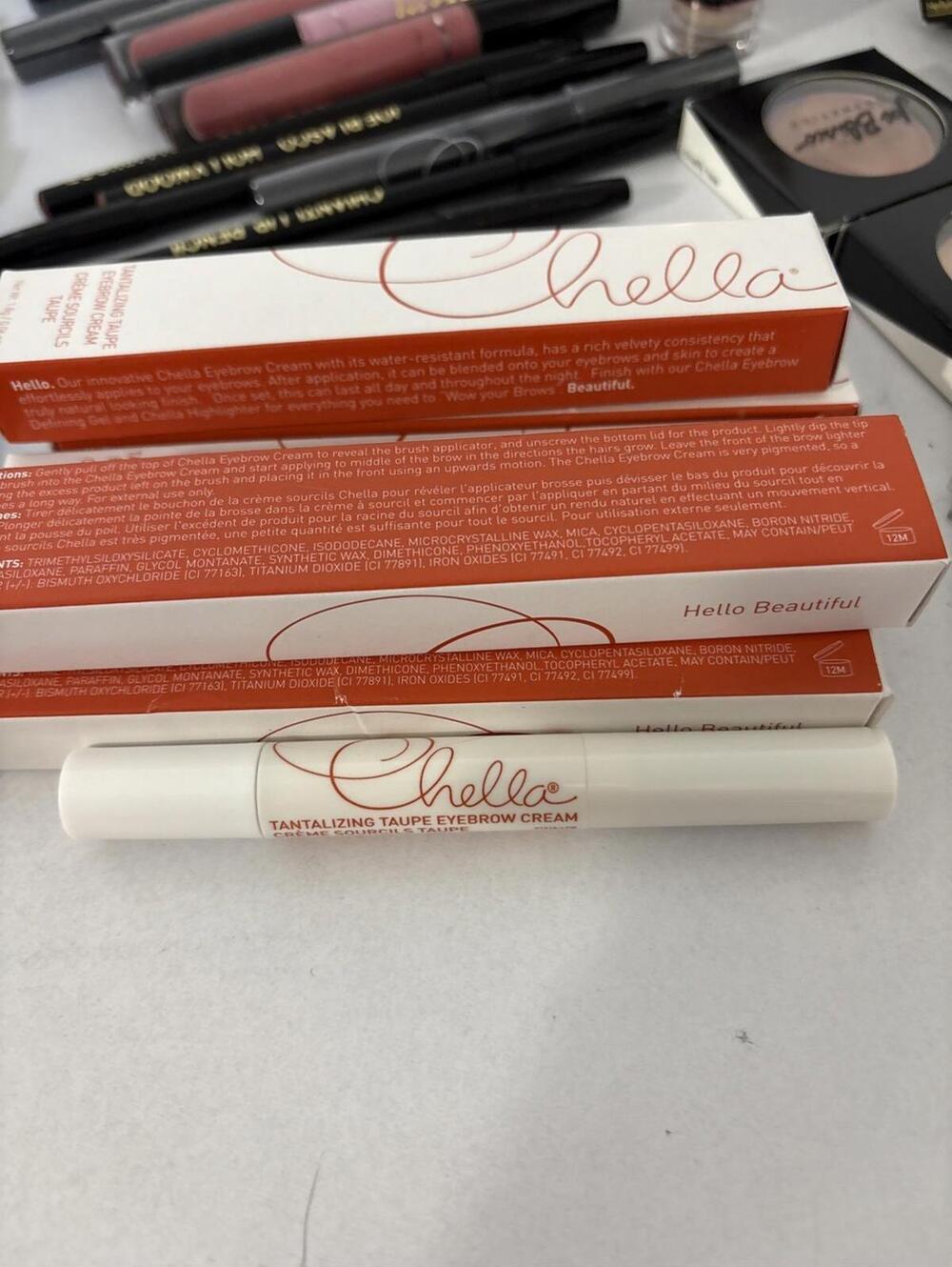 Waterproof Eyebrow Cream Makeup by Chella-Taupe (New With Box) .06 oz